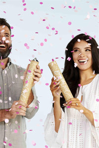 Gender reveal confetti cannon - pink