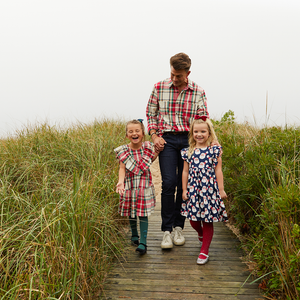 Girls Raphaela dress - holiday tartan