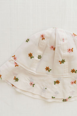 Bucket hat - embroidered floral