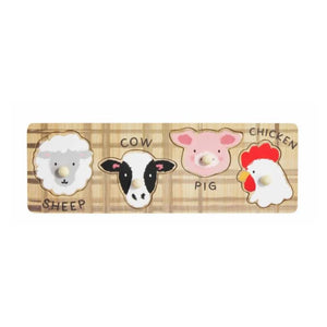 Farm animal knob wood puzzle