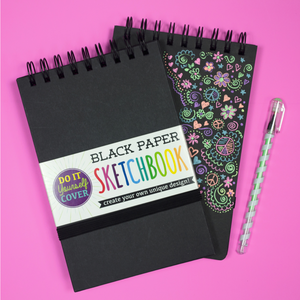 DIY cover sketchbook - small black paper