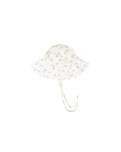 Floppy sun hat - blue daisy