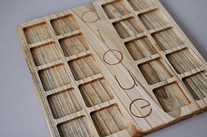 Alphabet cube board