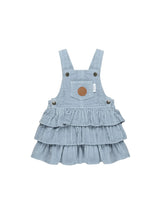 Load image into Gallery viewer, Dusty blue cord pinafore