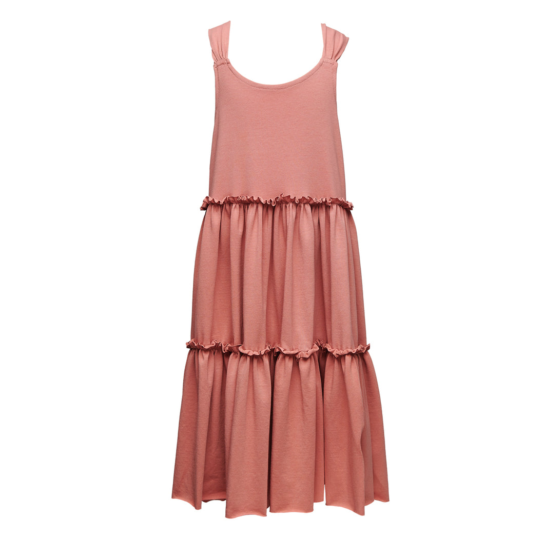 3 layer dress - coral