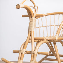 Load image into Gallery viewer, Natural rattan rocking horse