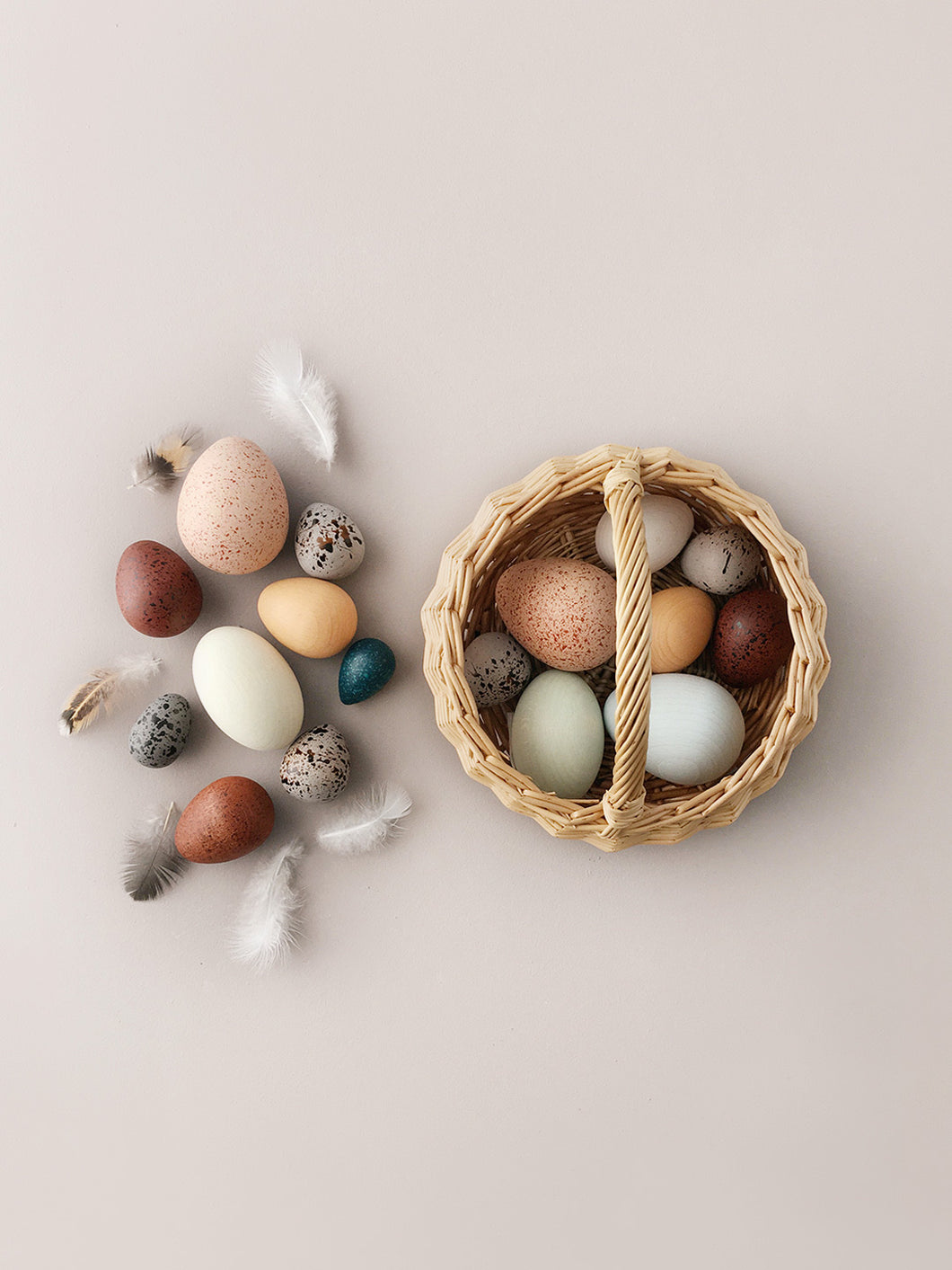 A dozen bird eggs