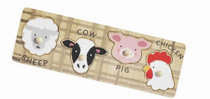 Farm animal knob wood puzzle