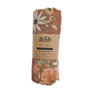 Spring blossom swaddle - clay