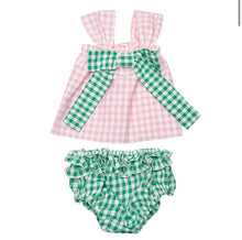 Load image into Gallery viewer, Underwater picnic vichy set w/ top &amp; bloomers