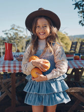 Load image into Gallery viewer, Dusty blue cord pinafore