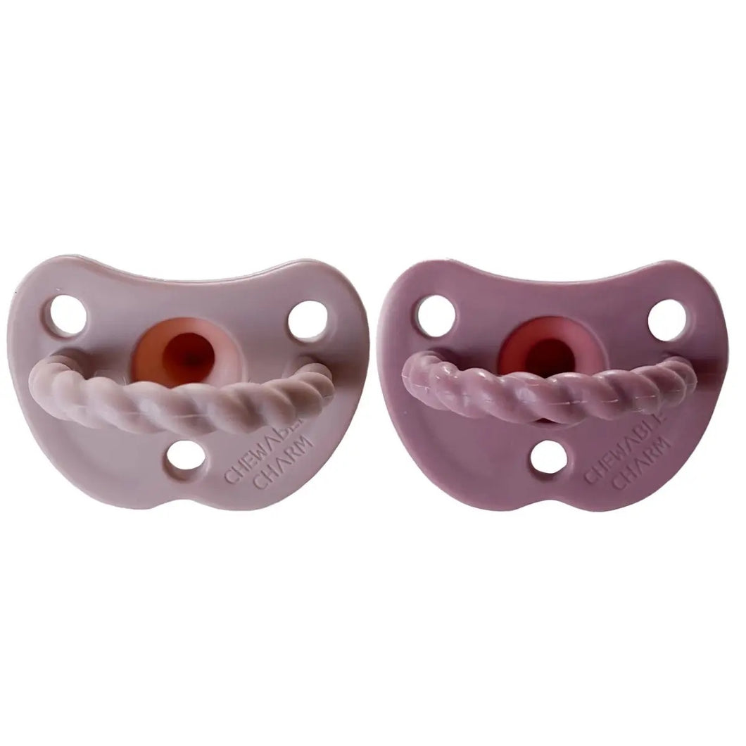 2 Pack Pacifier + Twirl | Mauvewood + Rose