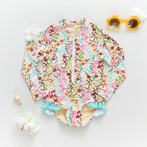 Girls Arden suit - multi ditsy floral