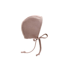Load image into Gallery viewer, Wren linen bonnet - Sherpa lined