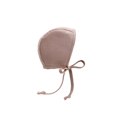 Wren linen bonnet - Sherpa lined