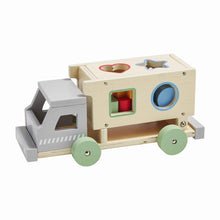 Load image into Gallery viewer, Wooden truck shape sorter