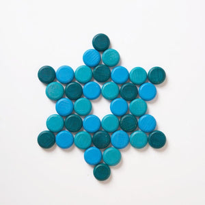 Mandala pieces - little blue coins