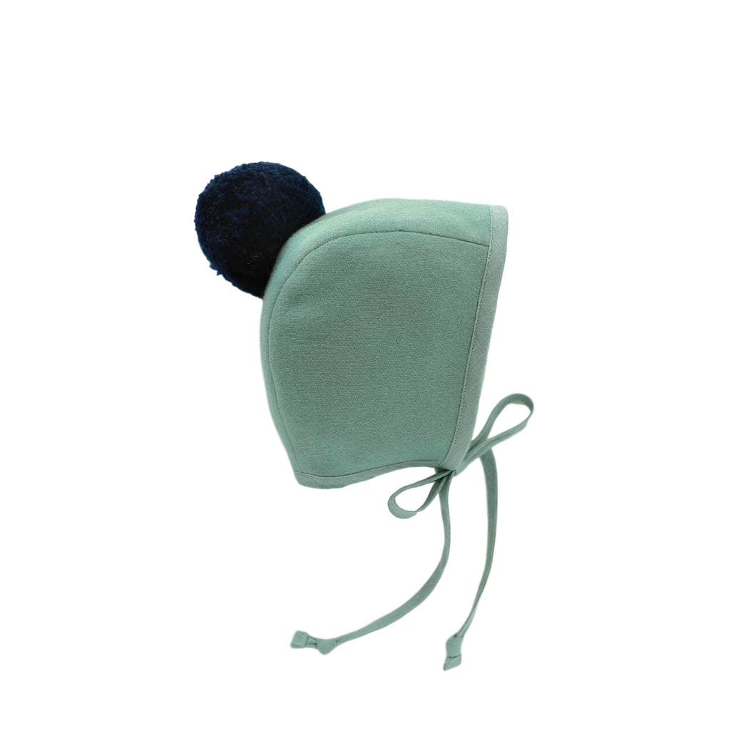 Briar wool pom bonnet - Icicle