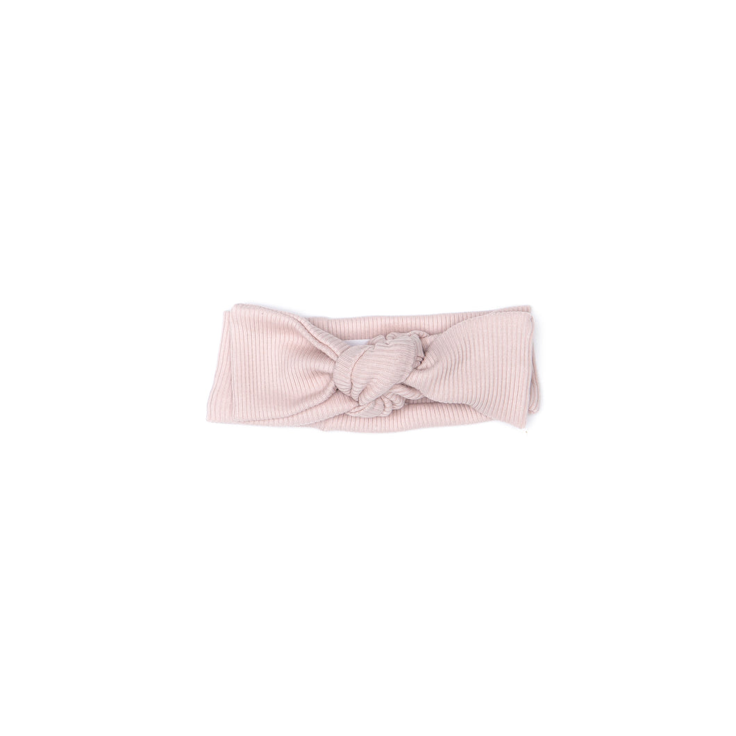 Ribbed headband - shell pink