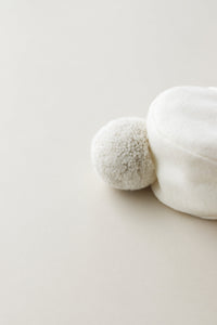 Briar wool pom bonnet - ivory