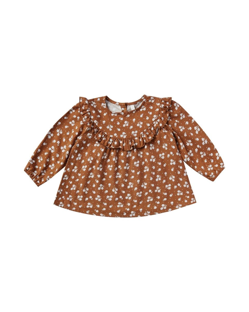 Ditsy Victoria blouse - cinnamon