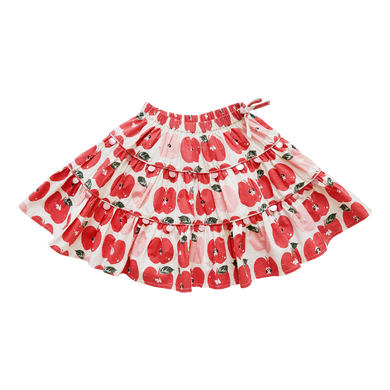 Girls Allie skirt - apple stamp