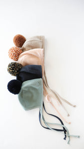 Briar wool pom bonnet - Icicle