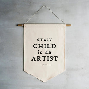 Every Child Is An Artist Canvas Banner
