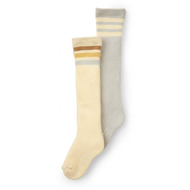 2 pack long socks - lemon sorbet/ mint