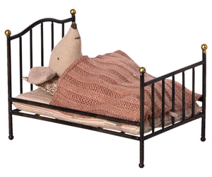 Vintage bed, mouse - anthracite