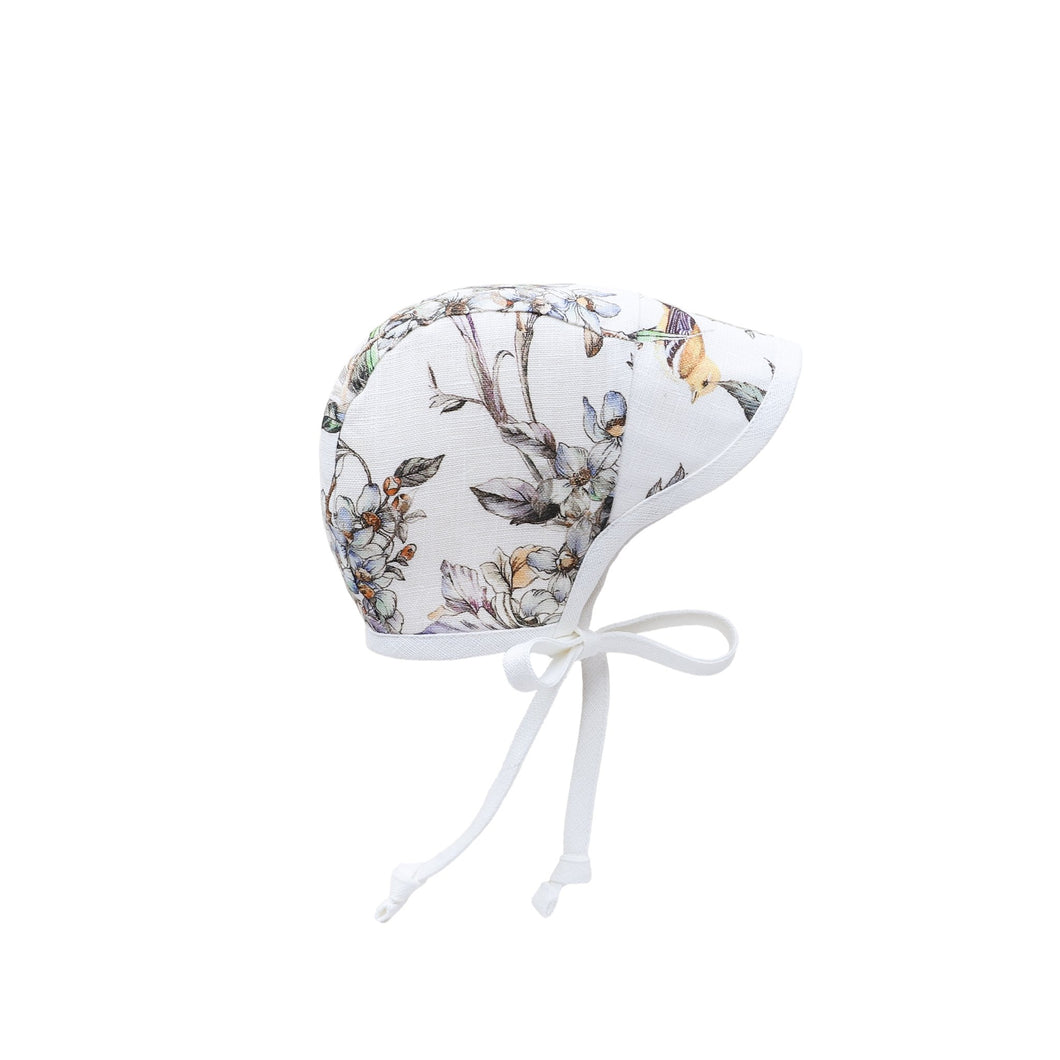 Brimmed songbird bonnet - Sherpa lined