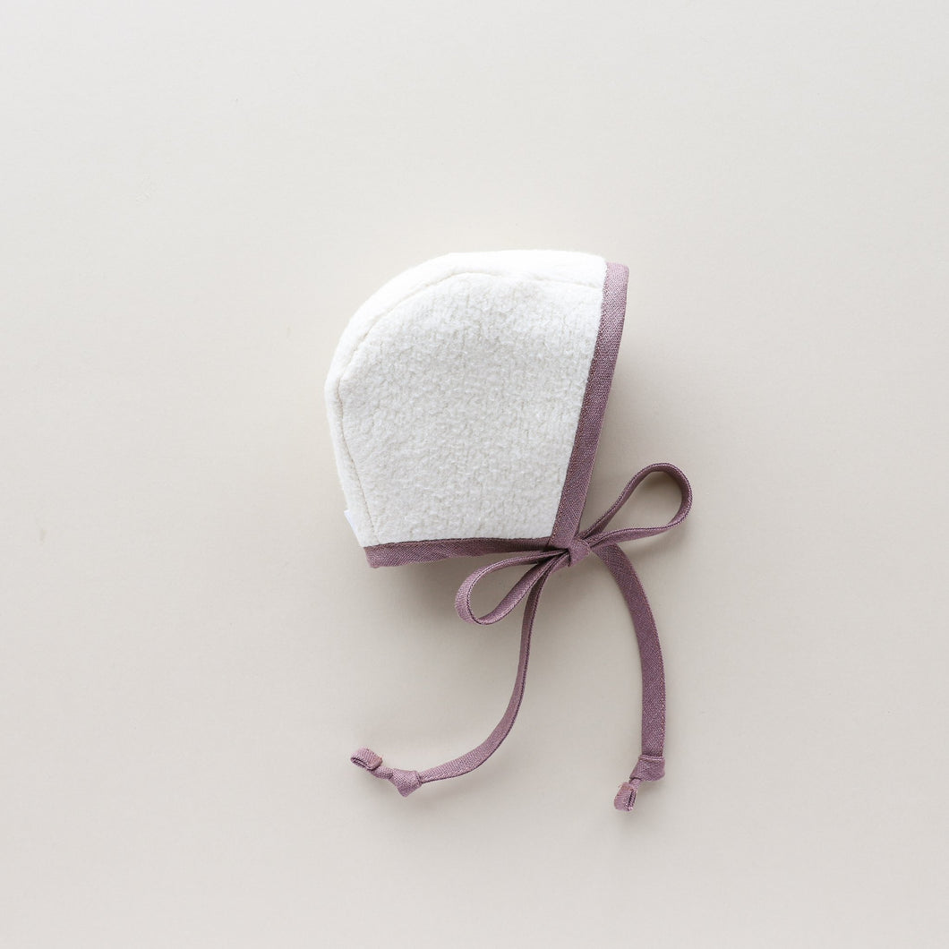 Folklore linen bonnet - Sherpa lined