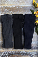 Load image into Gallery viewer, Navy ribbed tights