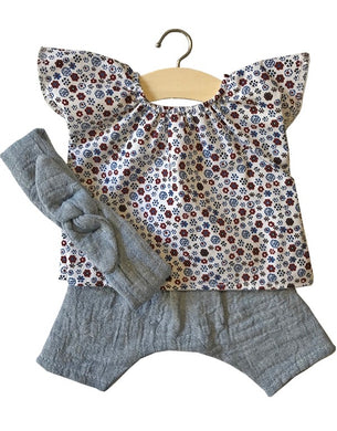 Floral and denim 3 piece set