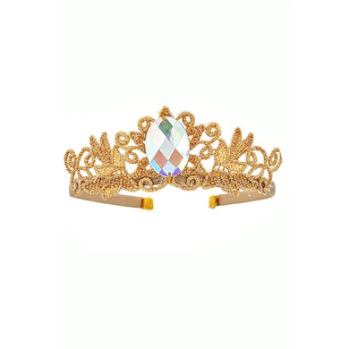 Handmade princess crown - clear gold