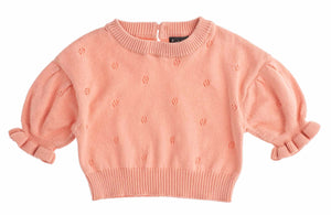 Round neck jersey knit - pink