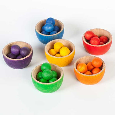 Bowls and marbles sorting game