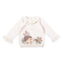 Load image into Gallery viewer, Hedgehog pointelle collar sweater