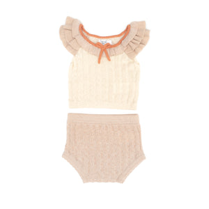 Hannah set - natural and shell pink