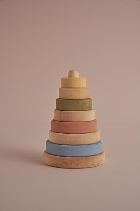 Pastel + natural stacking tower