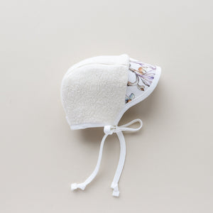 Brimmed songbird bonnet - Sherpa lined