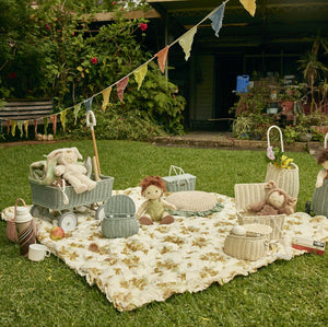 Rattan luggy - chalk