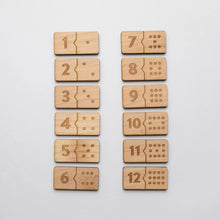 Load image into Gallery viewer, Wooden Number Match Puzzle • Modern Domino Style Kids Game