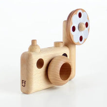 Load image into Gallery viewer, 35MM vintage style wooden camera with flash