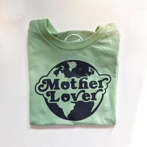 Mother lover short sleeve onesie / tee - sage