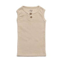Load image into Gallery viewer, Organic vintage henley tank - oatmeal