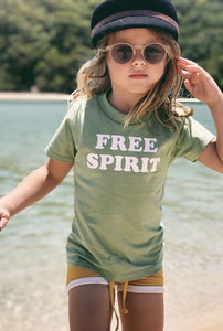 Free spirit short sleeve onesie / tee - sage