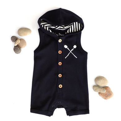 Gone camping hooded romper